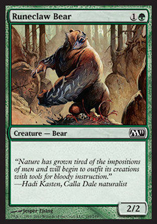 Runeclaw Bear (Magic 2011 Core Set) Medium Play