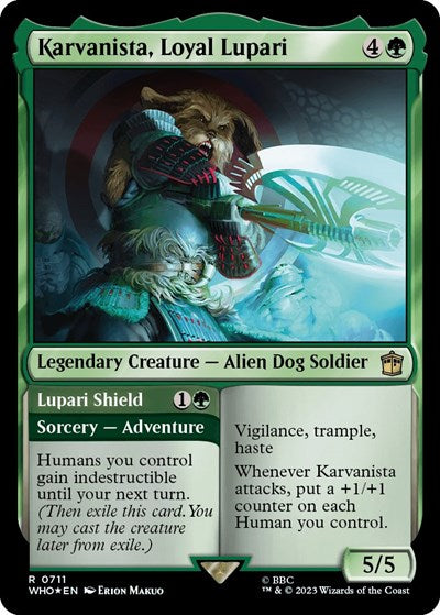 Karvanista, Loyal Lupari (Surge Foil) (Universes Beyond: Doctor Who) Near Mint Foil