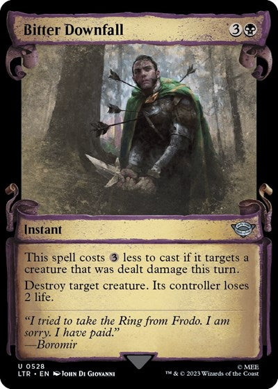 Bitter Downfall (Showcase Scrolls) (Universes Beyond: The Lord of the Rings: Tales of Middle-earth) Near Mint