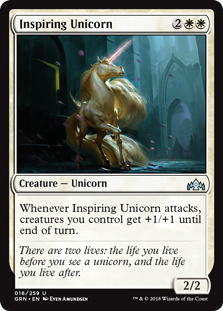 Inspiring Unicorn (Guilds of Ravnica) Light Play Foil