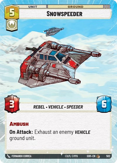Snowspeeder (Hyperspace) (Spark of Rebellion) Near Mint Foil