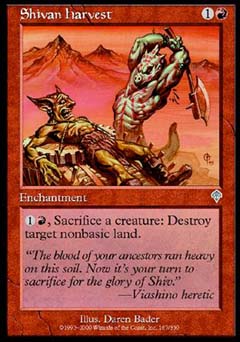 Shivan Harvest (Invasion) Light Play Foil