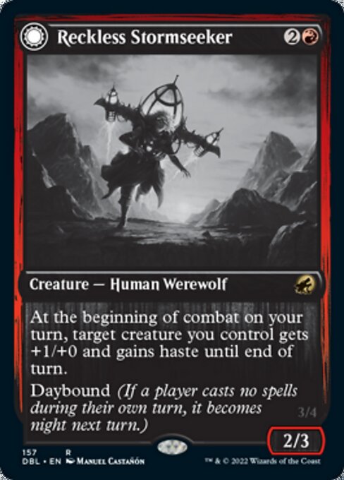 Reckless Stormseeker / Storm-Charged Slasher (Innistrad: Double Feature) Near Mint
