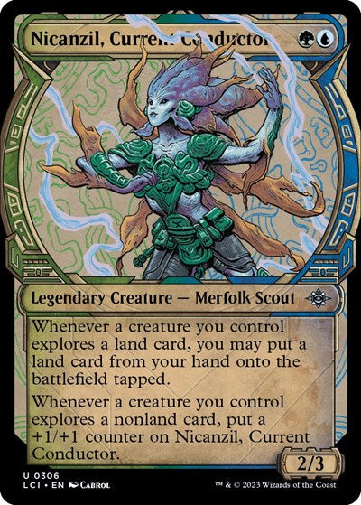 Nicanzil, Current Conductor (Showcase) (The Lost Caverns of Ixalan) Light Play Foil