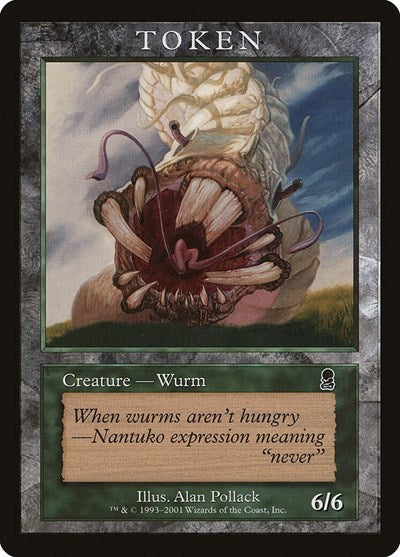 Wurm Token (Odyssey) (Promos: Magic Player Rewards) Medium Play