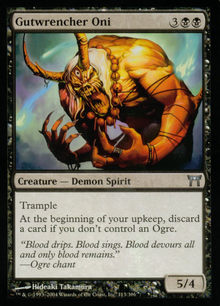 Gutwrencher Oni (Champions of Kamigawa) Light Play Foil