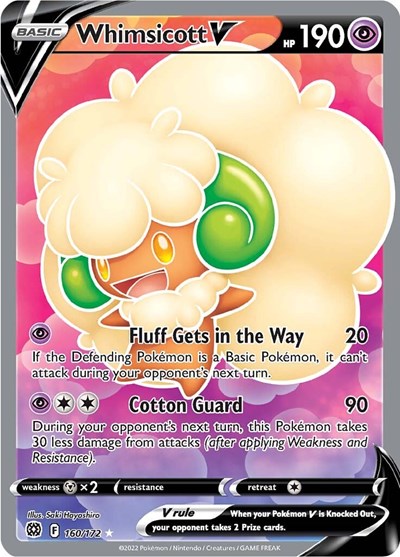 Whimsicott V (Full Art) (SWSH09: Brilliant Stars) Near Mint Holofoil