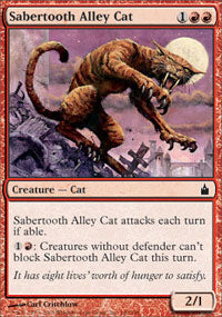 Sabertooth Alley Cat (Ravnica) Medium Play Foil
