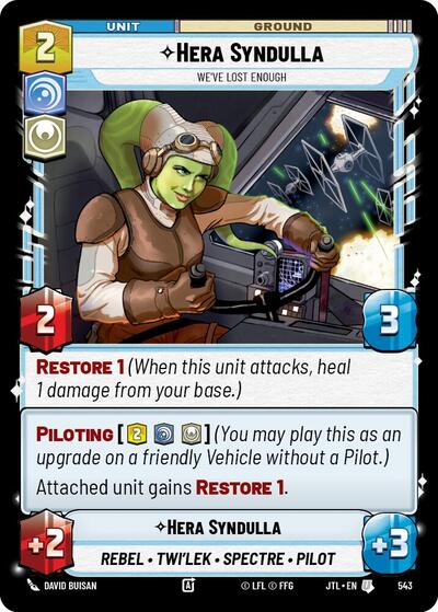 Hera Syndulla We've Lost Enough (Foil) (Jump to Lightspeed) Near Mint Foil