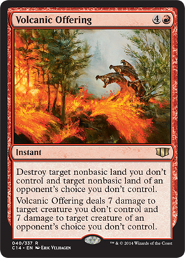 Volcanic Offering (Commander 2014 Edition) Medium Play