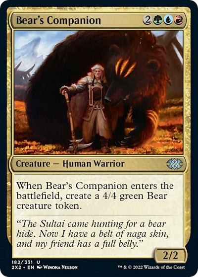 Bear's Companion (Double Masters 2022) Light Play Foil