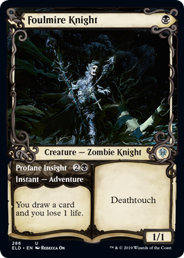 Showcase Foulmire Knight (Throne of Eldraine) Near Mint