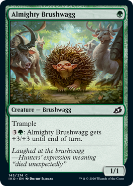 Almighty Brushwagg (Ikoria: Lair of Behemoths) Light Play Foil