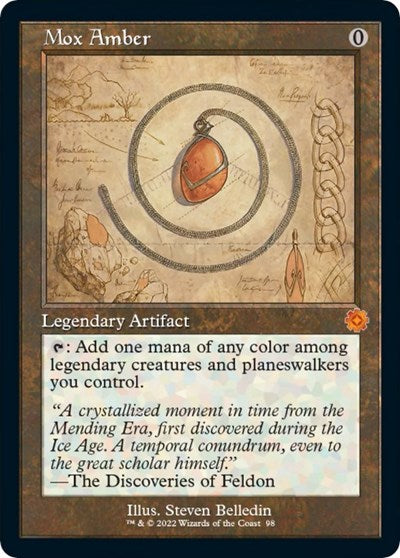 Mox Amber (Schematic) (The Brothers' War: Retro Frame Artifacts) Light Play Foil