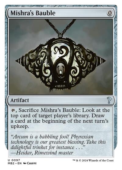 Mishra's Bauble (White Border) (Mystery Booster 2) Light Play