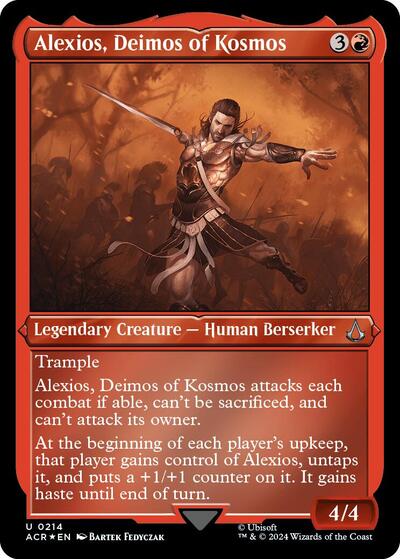 Alexios, Deimos of Kosmos (Foil Etched) (Universes Beyond: Assassin's Creed) Light Play Foil