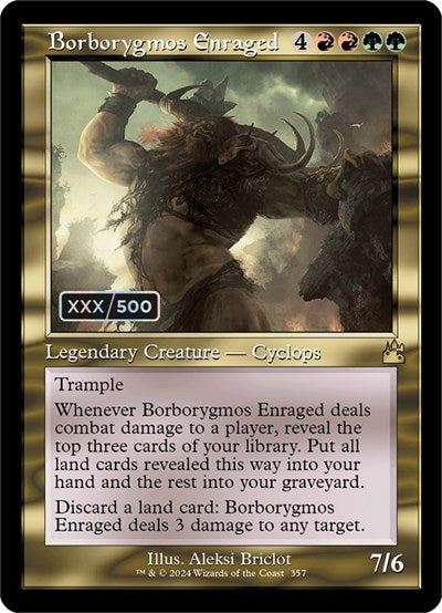 Borborygmos Enraged (Retro Frame) (Serial Numbered) (Ravnica Remastered) Near Mint Foil