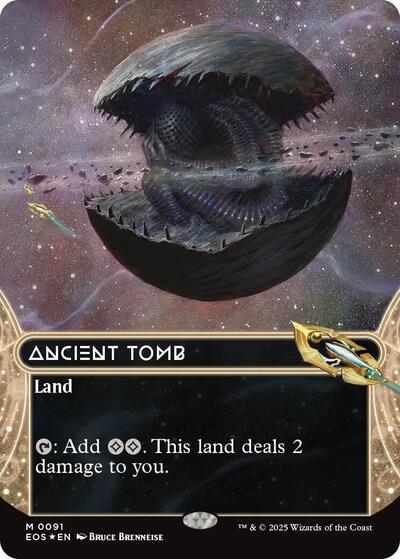 Ancient Tomb (0091) (Borderless) (Galaxy Foil) (Stellar Sights) Light Play Foil