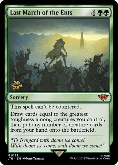 Last March of the Ents (Promos: Prerelease Cards) Light Play Foil