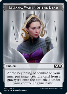 Emblem - Liliana, Waker of the Dead (Core Set 2021) Near Mint