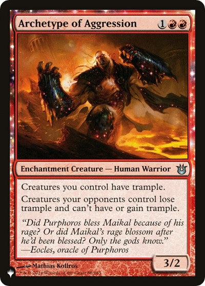 Archetype of Aggression (The List) Near Mint