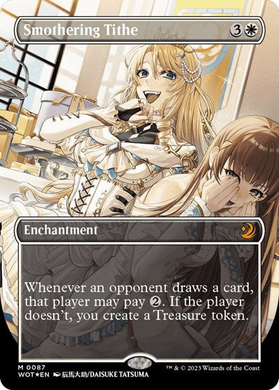 Smothering Tithe (Anime Borderless) (Confetti Foil) (Wilds of Eldraine: Enchanting Tales) Medium Play Foil