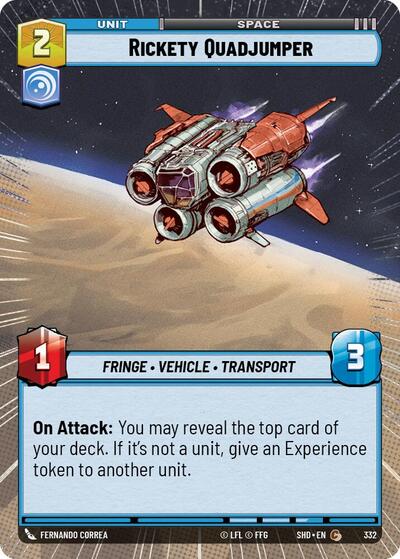 Rickety Quadjumper (Hyperspace) (Shadows of the Galaxy) Near Mint