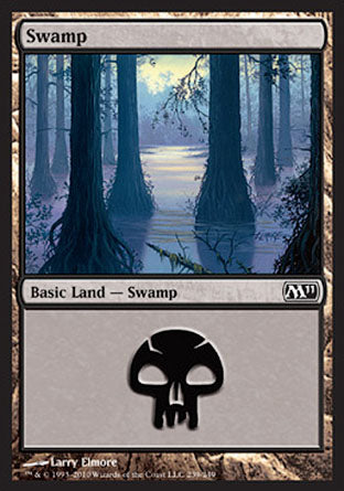 Swamp (239) (Magic 2011 Core Set) Light Play Foil