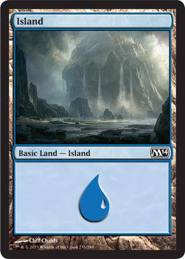 Island (235) (Magic 2014 Core Set) Medium Play Foil