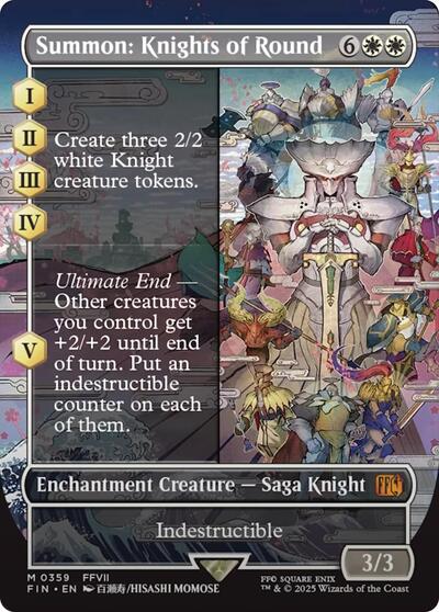Summon: Knights of Round (Borderless) (Universes Beyond: FINAL FANTASY) Near Mint Foil