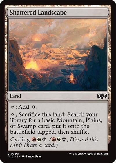 Shattered Landscape (Commander: Tarkir: Dragonstorm) Light Play