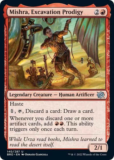 Mishra, Excavation Prodigy (The Brothers' War) Light Play Foil