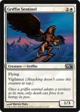 Griffin Sentinel (Magic 2012 Core Set) Medium Play Foil
