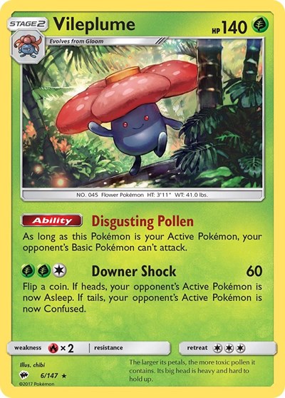Vileplume (SM - Burning Shadows) Light Play Reverse Holofoil