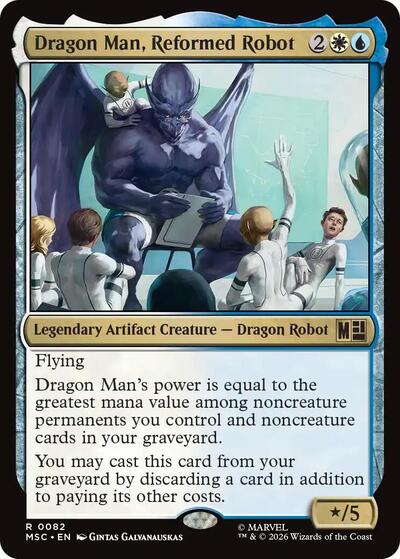 Dragon Man, Reformed Robot (Surge Foil) (Commander: Marvel Super Heroes) Light Play Foil