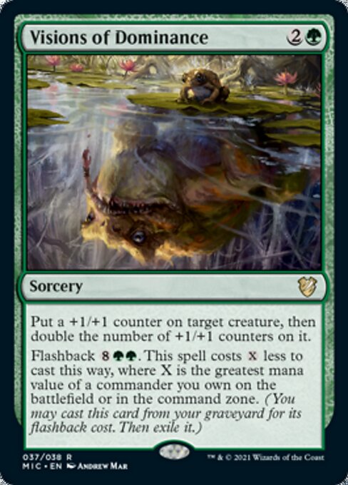Visions of Dominance (Commander 2021 Midnight Hunt) Damaged / Poor