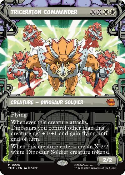 Triceraton Commander (Showcase) (Teenage Mutant Ninja Turtles) Light Play Foil