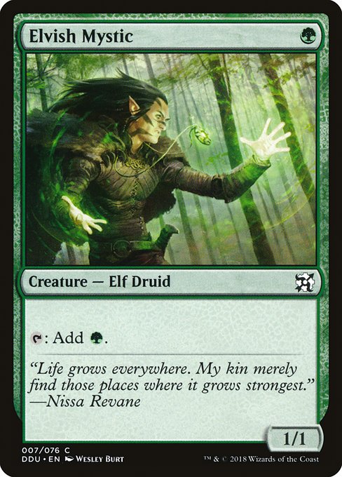 Elvish Mystic (Duel Decks: Elves vs Inventors) Medium Play