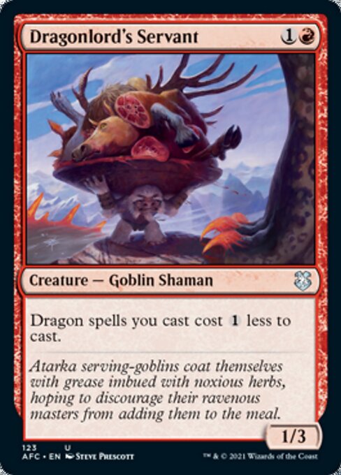 Dragonlord's Servant (Commander 2021 Forgotten Realms) Light Play