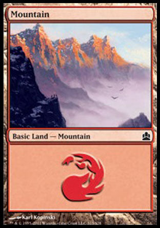Mountain (313) (Commander) Light Play