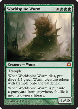 Worldspine Wurm (Return to Ravnica) Light Play Foil