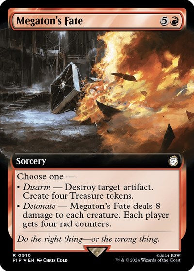 Megaton's Fate (Extended Art) (Surge Foil) (Universes Beyond: Fallout) Near Mint Foil