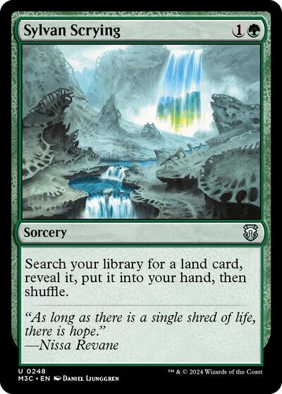 Sylvan Scrying (Commander: Modern Horizons 3) Light Play