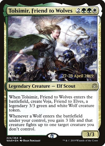 Tolsimir, Friend to Wolves (Promos: Prerelease Cards) Light Play Foil
