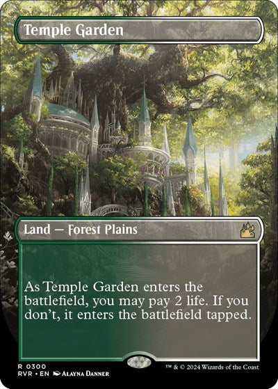 Temple Garden (Borderless) (Ravnica Remastered) Near Mint