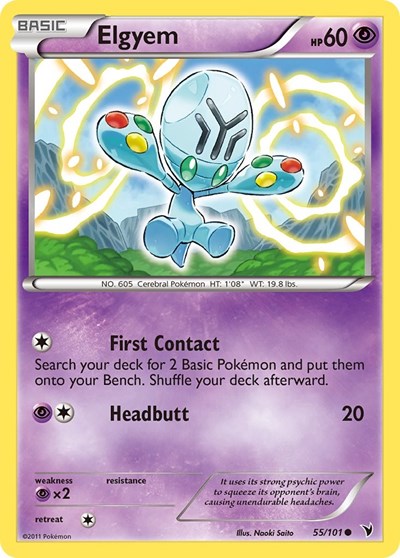 Elgyem (55) (Noble Victories) Light Play Reverse Holofoil