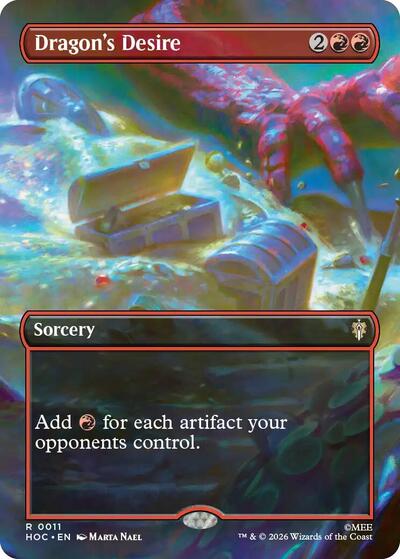 Dragon's Desire (Borderless) (The Hobbit: Eternal-Legal) Near Mint Foil