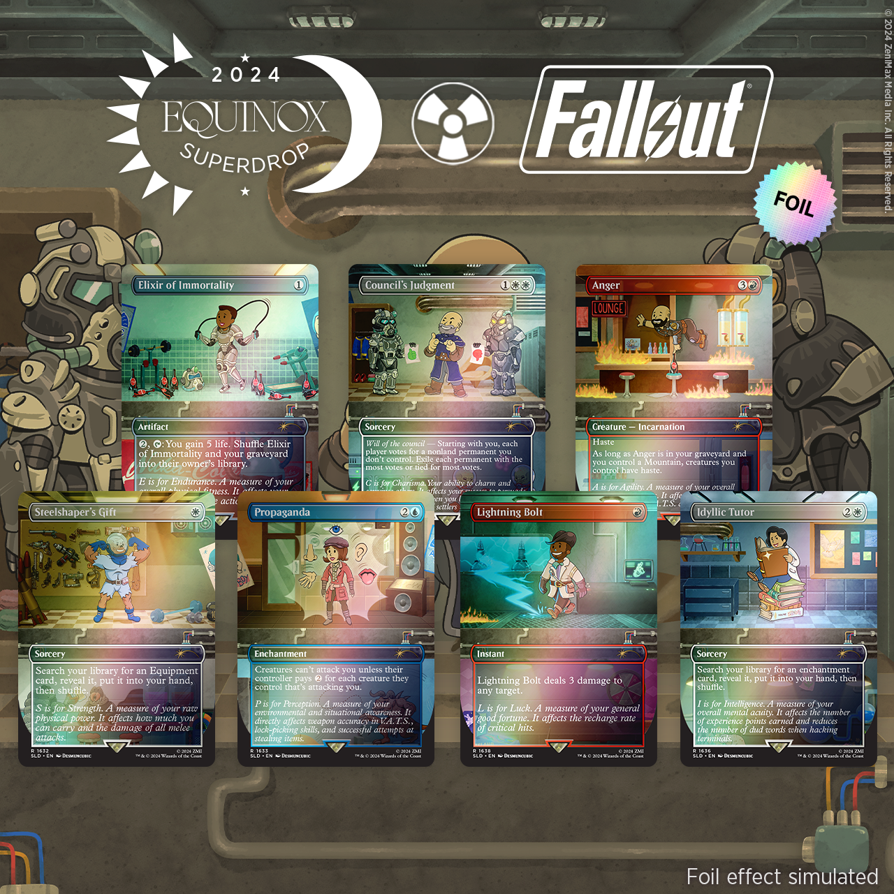 Secret Lair Drop x Fallout: S.P.E.C.I.A.L. Rainbow Foil