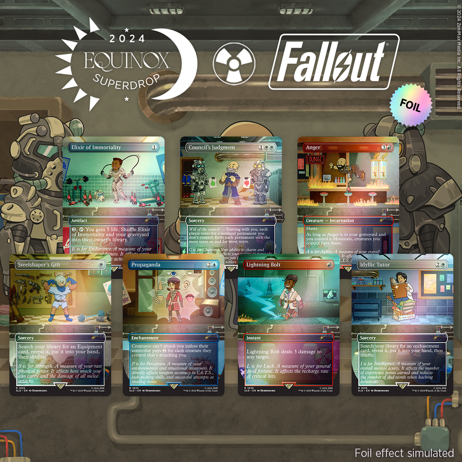 Secret Lair Drop x Fallout: S.P.E.C.I.A.L. Rainbow Foil
