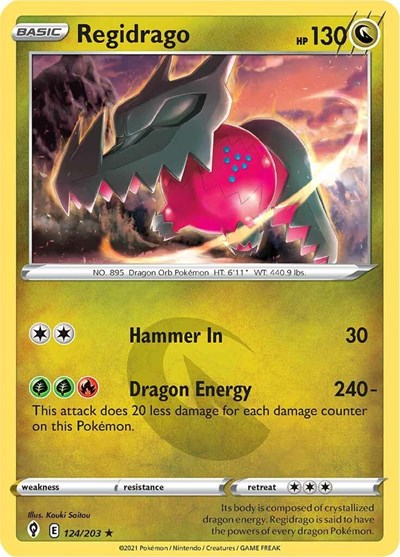 Regidrago (SWSH07: Evolving Skies) Light Play Reverse Holofoil